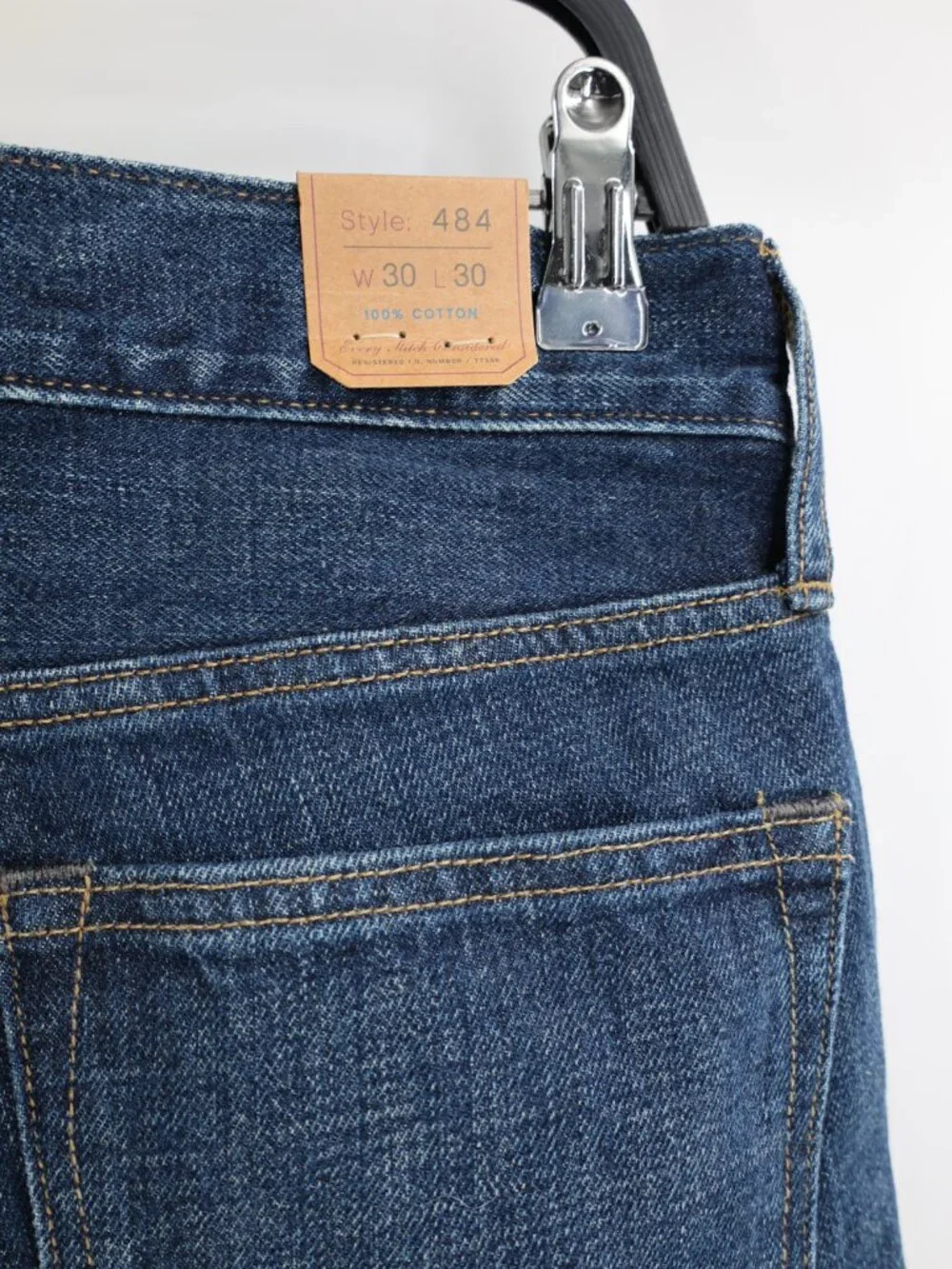 NWT J Crew 484 Jeans Mens 30 Cotton Narrow Tapered Leg Mid Rise Blue Denim